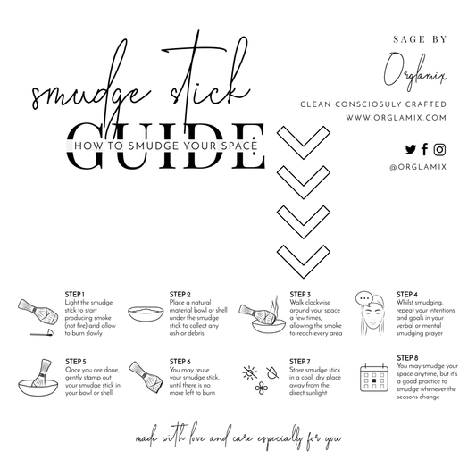 Harvest Glow Fall Smudge Stick | White Sage, Orange Cinnamon