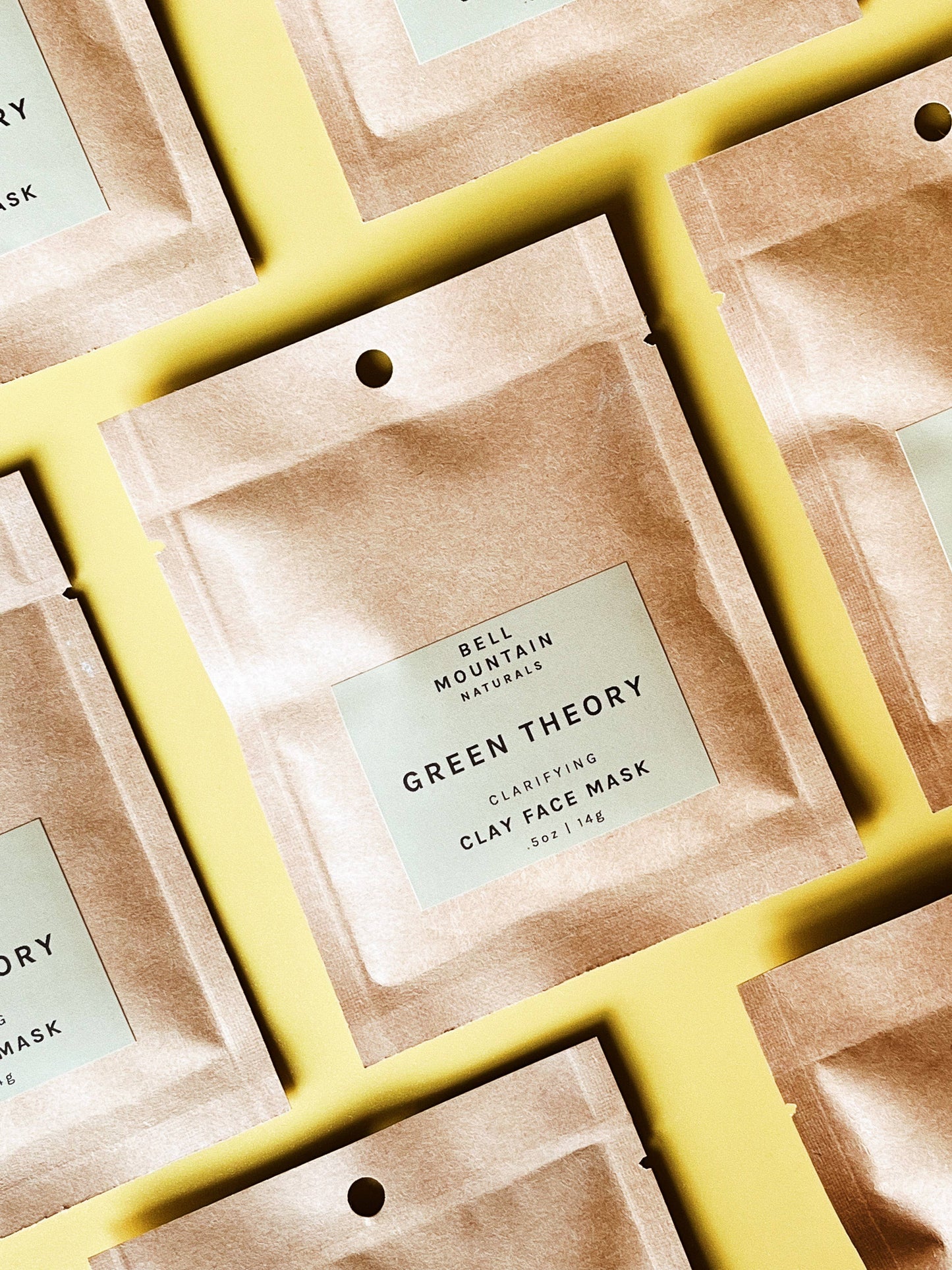 Green Theory Clay face mask .5 oz compostable sample pack