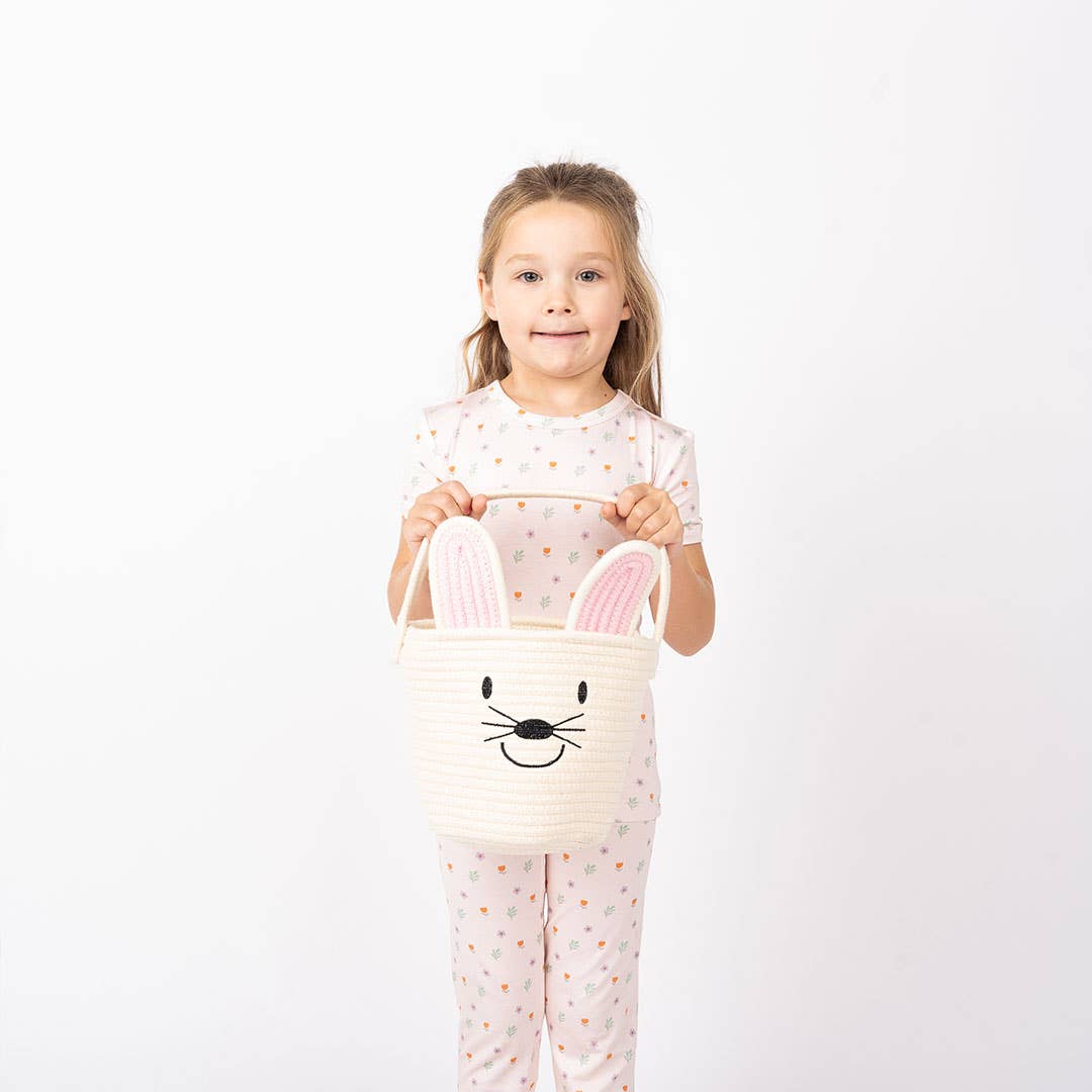 Cream Bunny Easter Basket
